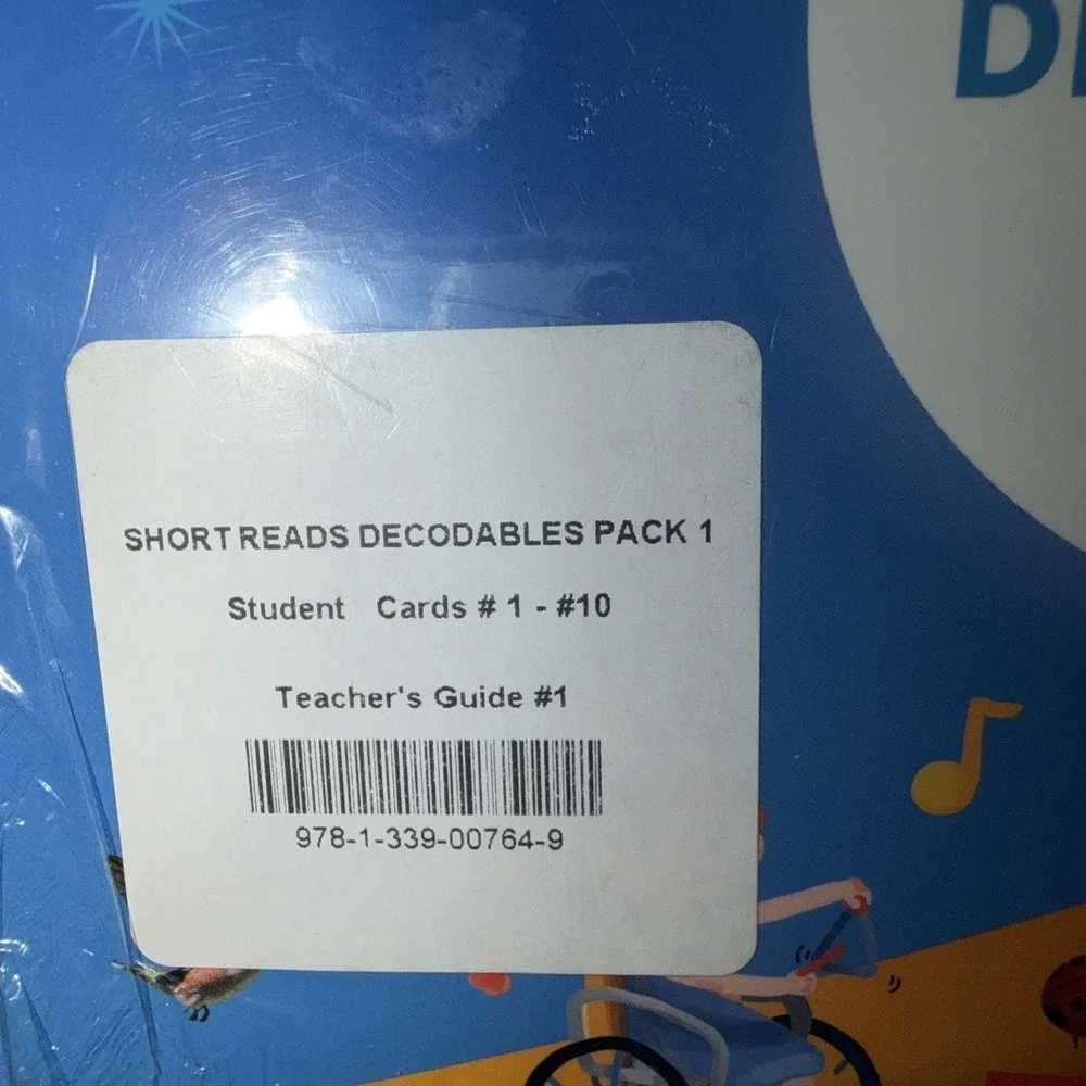 Short Reads, Decodables, Student Cards, #1-10, Scholastic Teacher's Guide# 1